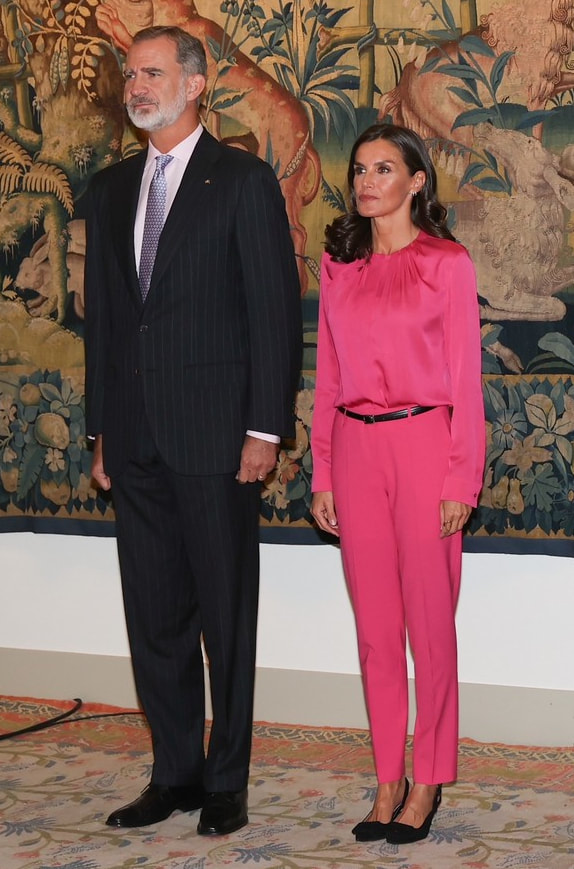 King & Queen of Spain attend embassy reception on Day 1 of German State Visit