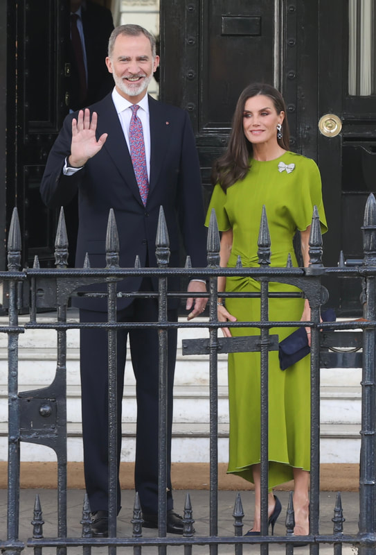 King Felipe VI and Queen Letizia arrive in the United Kingdom on 5 May 2023 to attend events culminating in the coronation of King Charles III. 