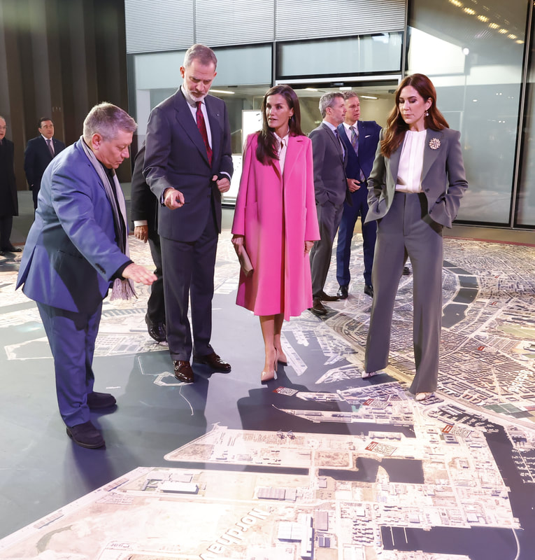 King Felipe and Queen Letizia visit the Danish Architecture Centre in Copenhagen alongside Crown Prince Frederik and Crown Princess Mary on Day 3 of State Visit to Denmark, 8th November 2023