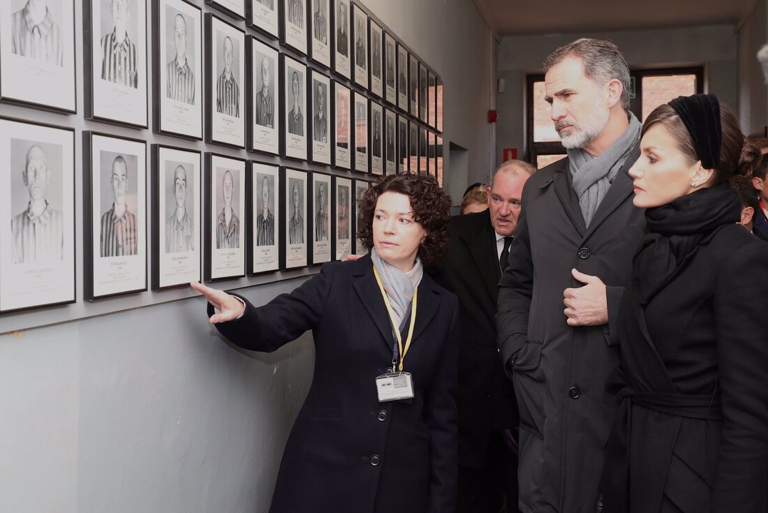 King Felipe and Queen Letizia tour The Auschwitz-Birkenau State Museum