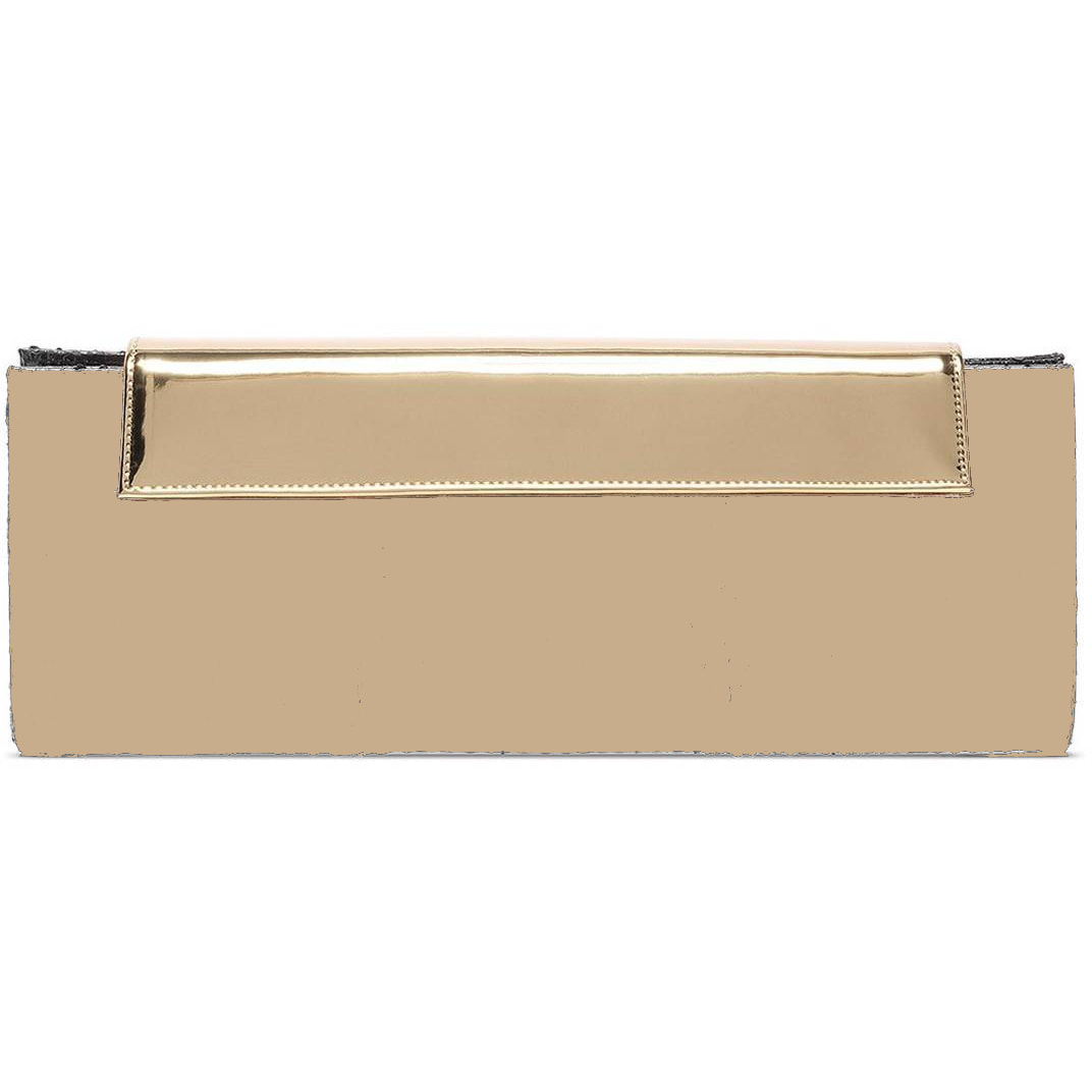 Magrit Alice Clutch in Black and Gold