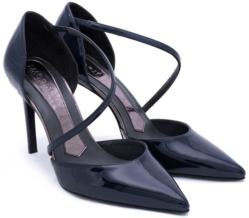 Magrit 'Monica' Pumps in Navy Patent Leather