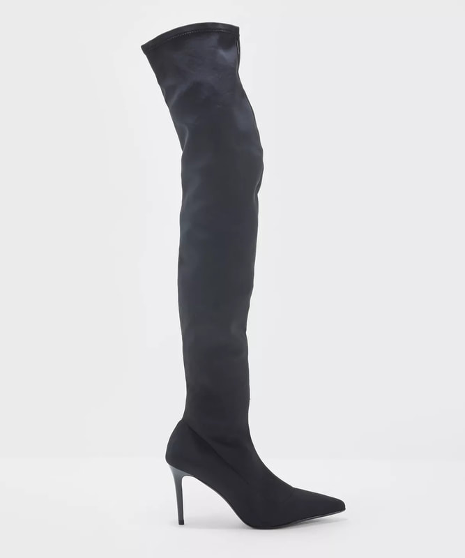 Mango 'Cindy' Over the Knee Boots in Black