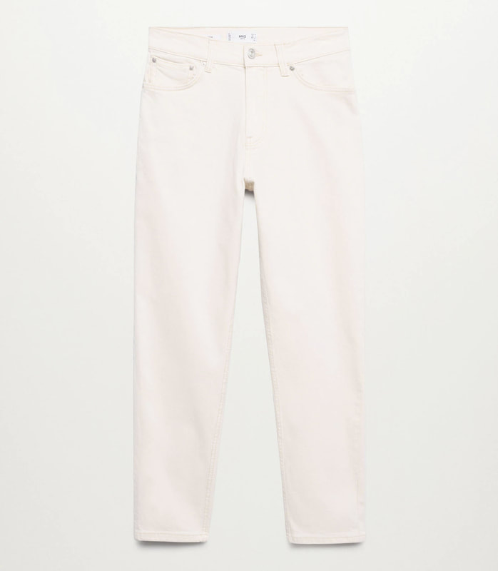 Mango mom jeans in off-white 
