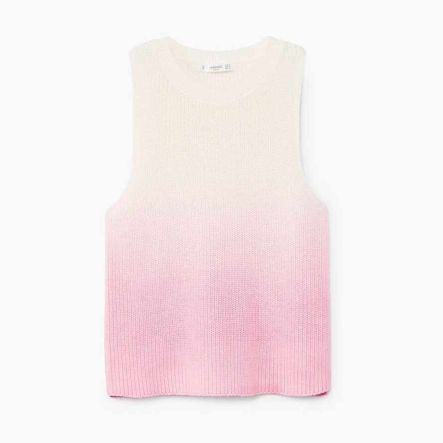 Mango Ombre Sleeveless Top in Pink