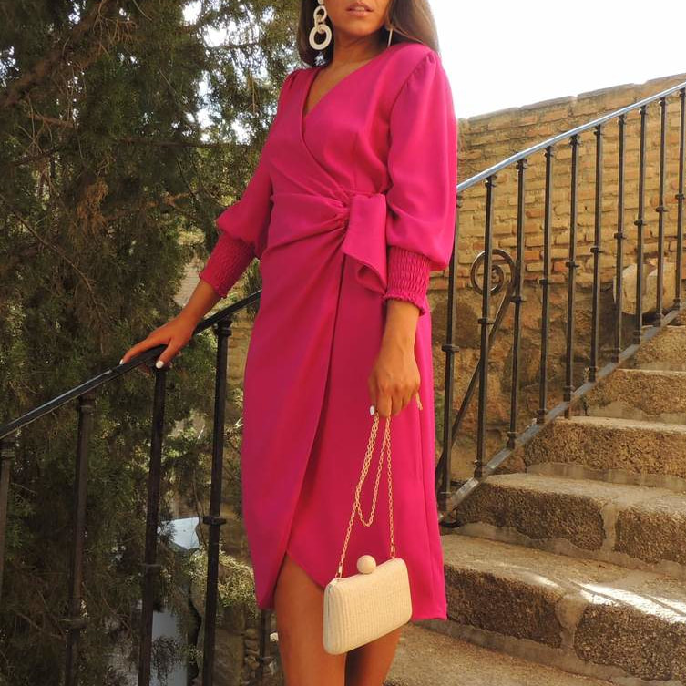 Marisol 'Danae' Dress in bougainvillea pink 