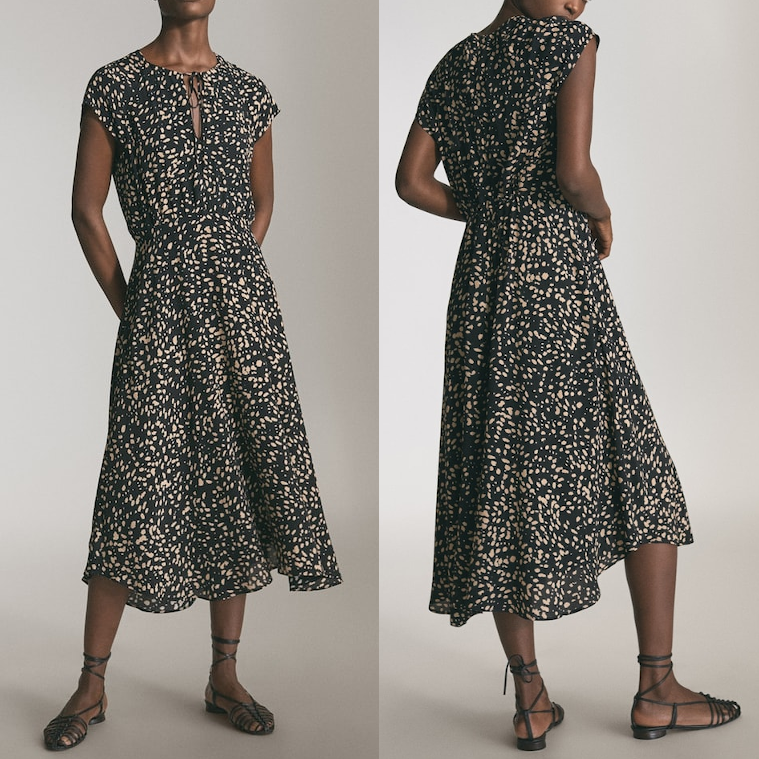 Massimo Dutti Spotted Print Dress