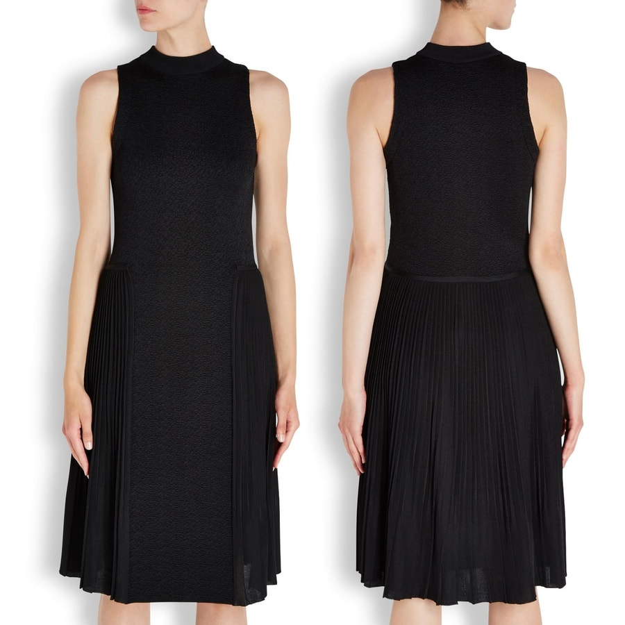 ​Nina Ricci Sleeveless Cloqué Dress in Black