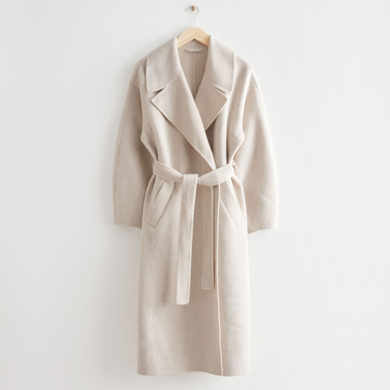 & Other Stories Oversized Wool Coat in Oatmeal