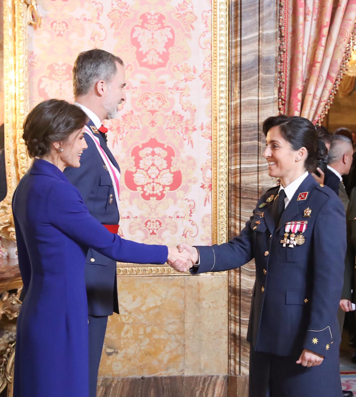 King and Queen of Spain greet guests in Throne Room for Pascua Militar 2020