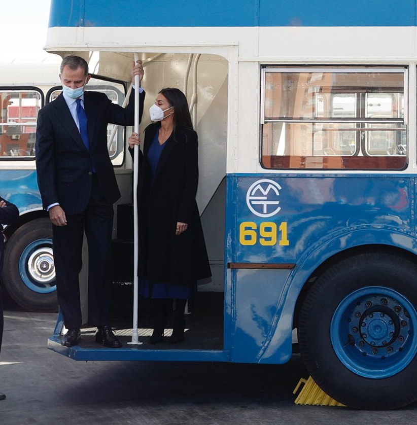 King Felipe & Queen Letizia mark 75 years of Madrid public transportation