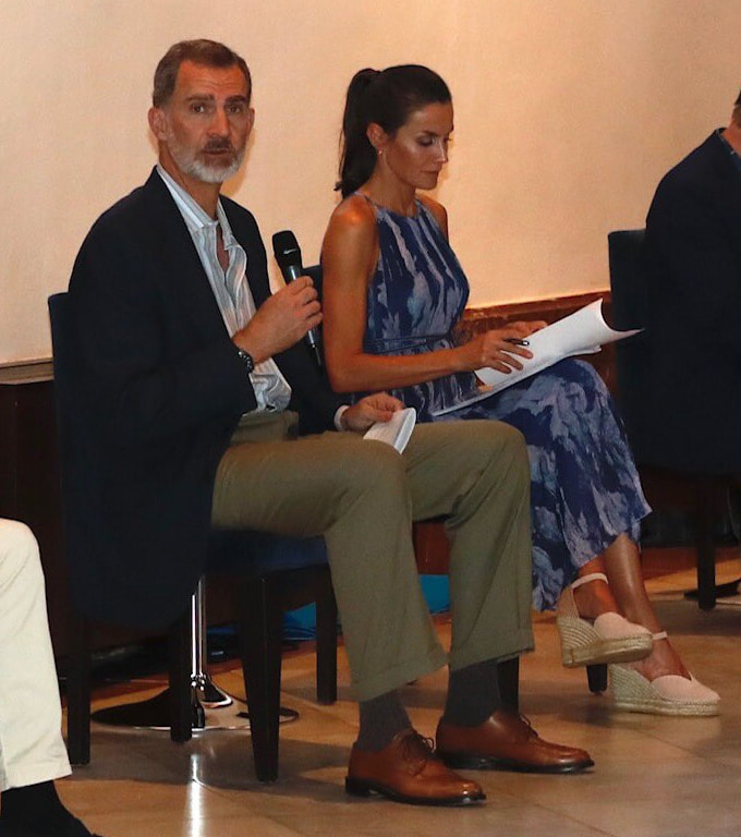 King Felipe and Queen Letizia hold meeting with Andalusian Confederation of Entrepreneurs on 29 June 2020