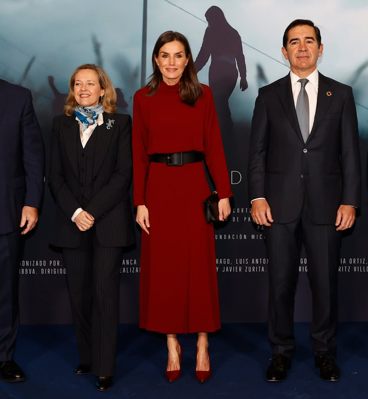 Queen Letizia attended an event marking the 15th anniversary of the BBVA Microfinance Foundation in Madrid on 20 December 2022