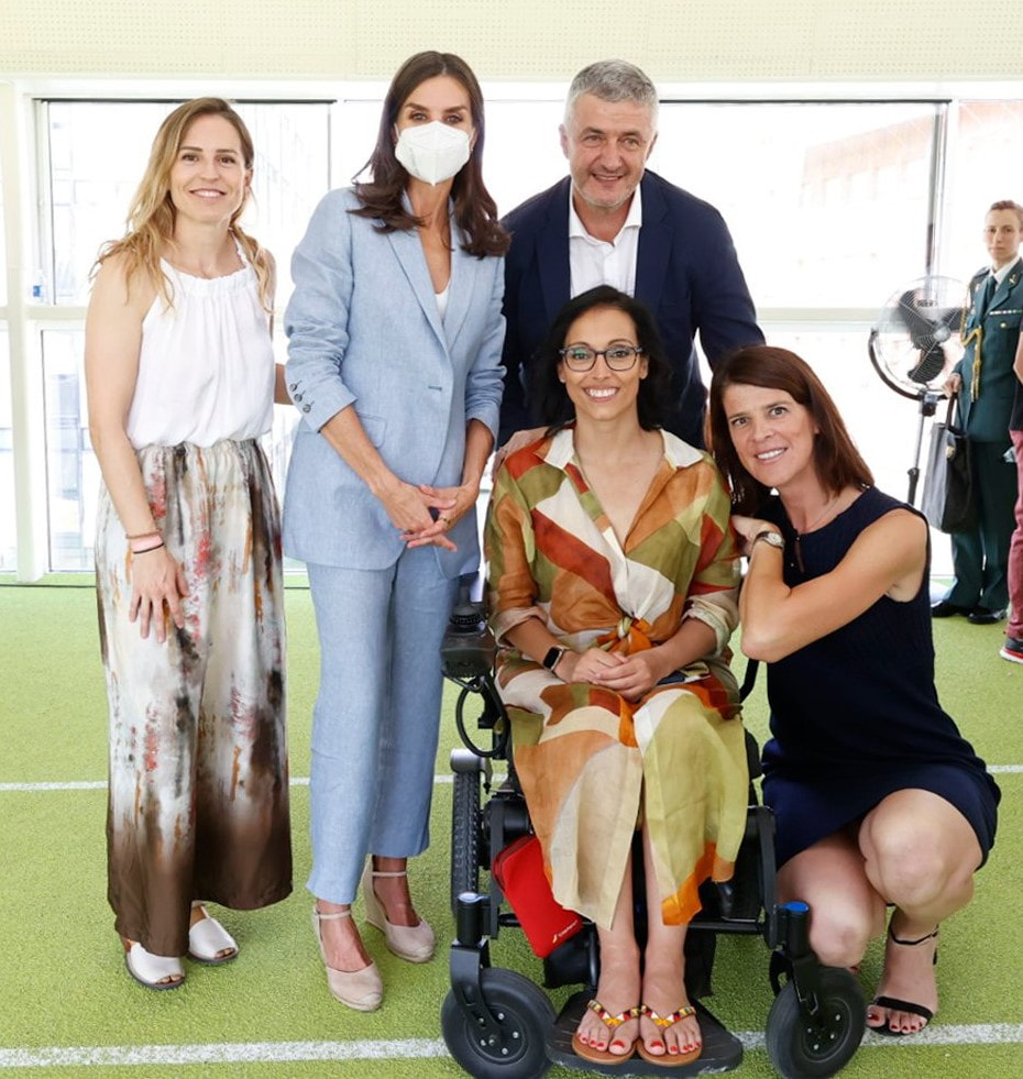 Queen Letizia attended the 5th Conference on 'The Informative Treatment of Disabilities In Media' at Vallehermoso Stadium on 12th July 2022