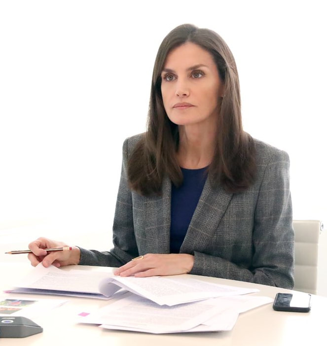 Queen Letizia held a video conference with directors and employers of the Residencia de Estudiantes (Student's Residence) on 24 April 2020