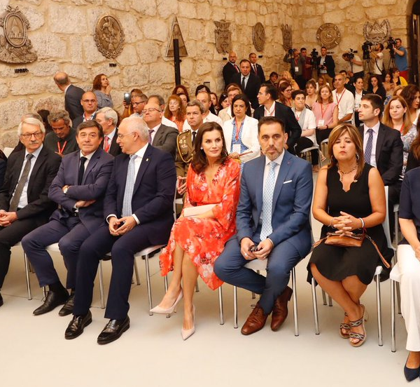 Queen Letizia attends 'Heritage Education In The School' seminar at the International Center of the Spanish Language in La Rioja 2019