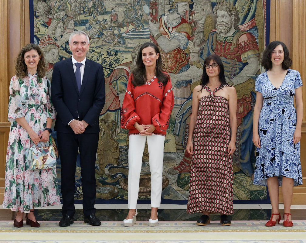 Queen Letizia of Spain hosted two audiences at Zarzuela Palace on Monday, 10th July 2023.