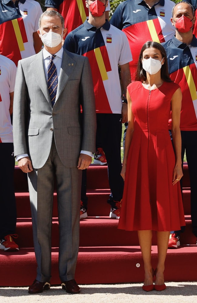 King Felipe VI and Queen Letizia of Spain were at El Pardo Royal Palace on Friday to receive in audience a representation of the Spanish Olympic team that will participate in the 2020 Summer Olympic Games in Tokyo