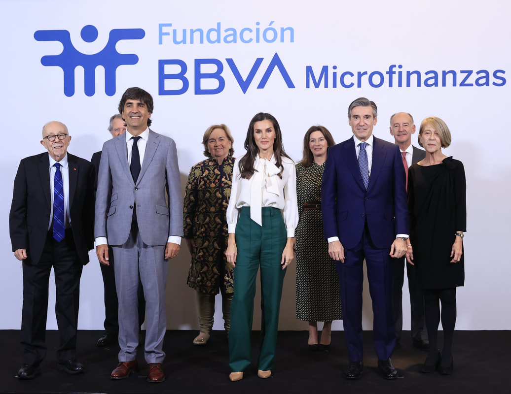 Queen Letizia attends BBVA Microfinance Foundation event on 15 November 2023