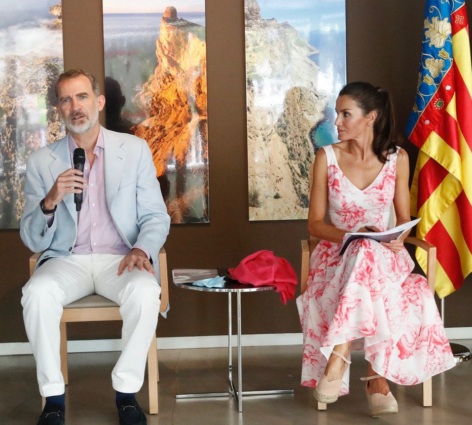 King Felipe VI and Queen Letizia hold meeting with businesses in Benidorm on 3 July 2020
