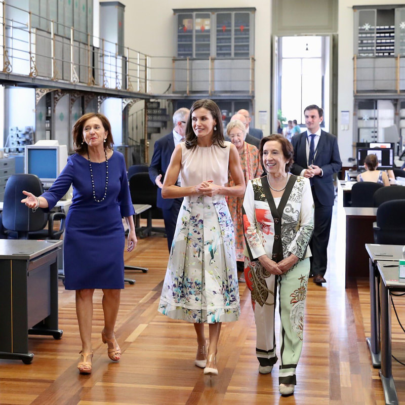 Queen Letizia visits Biblioteca Nacional de España (National Library of Spain) for the opening of press room named “Larra”