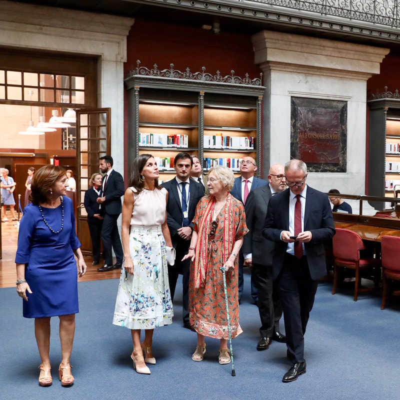 Queen Letizia visits Biblioteca Nacional de España (National Library of Spain) for the opening of a general hall named María Moliner.