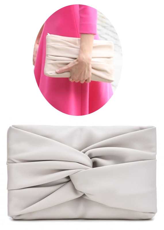 Magrit 'Cara' knot-front clutch bag