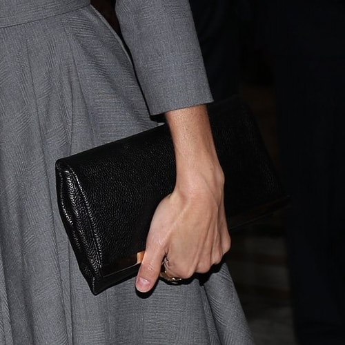 Queen Letizia carries Carolina Herrera Astrud clutch bag