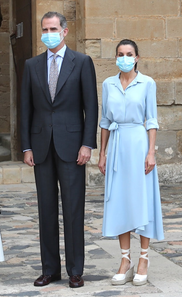 King Felipe VI and Queen Letizia visit Poblet, Catalonia on 20 July 2020