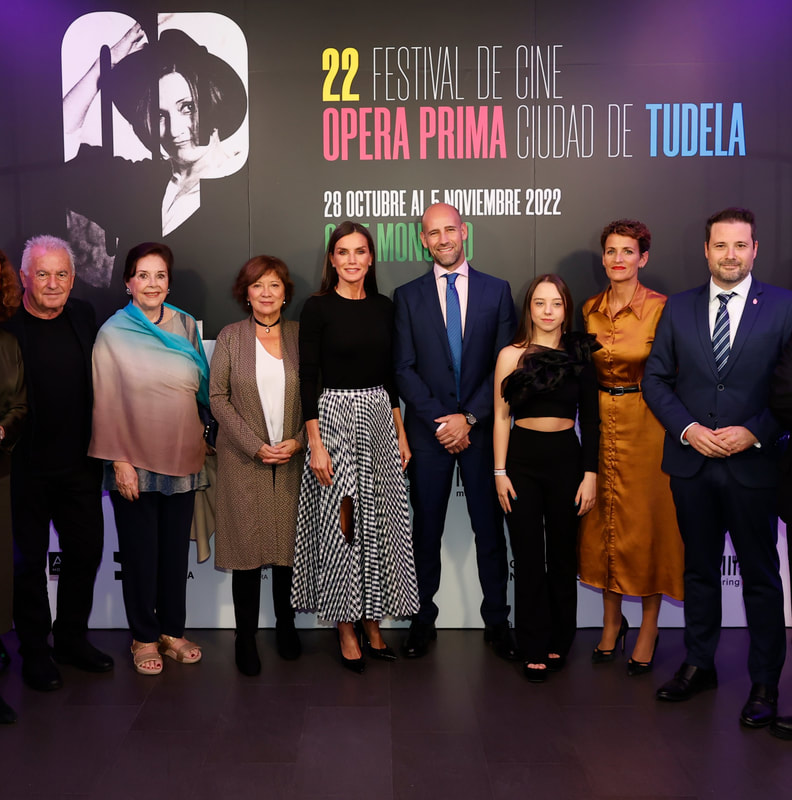 Queen Letizia attended the 22nd edition of the City of Tudela 'Ópera Prima' Film Festival at the Moncayo Cinema in Tudela on 2 November 2022