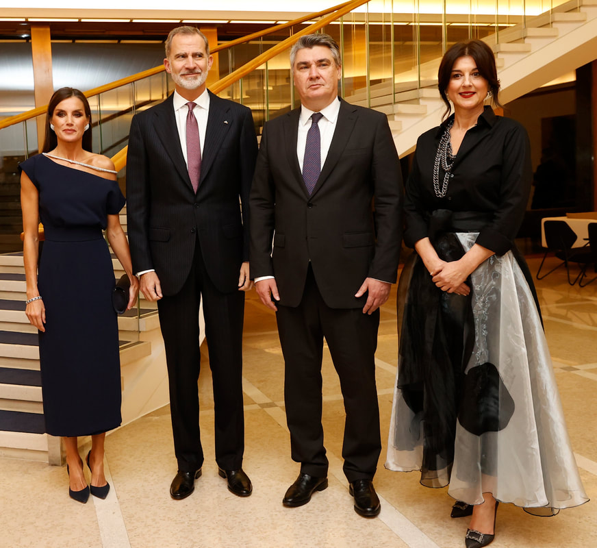 King Felipe VI and Queen Letizia of Spain were the guests of honour at a dinner hosted by the President of Croatia, Zoran Milanović, and First Lady Sanja Musić Milanović at the Presidential Palace in Zagreb on 16th November 2022