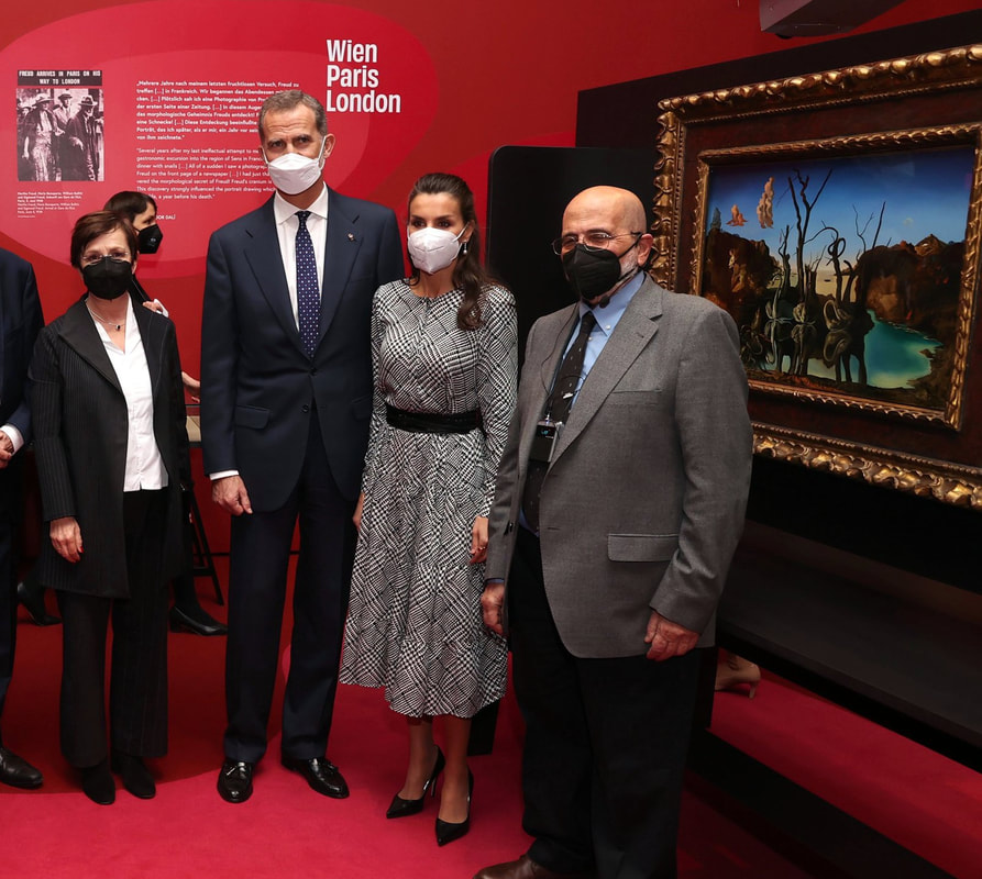 King Felipe VI, Queen Letizia and President & First Lady of Austria inaugurate 'Dalí – Freud, an Obsession’ exhibition at Belvedere Museum in Vienna on 31 January 2022