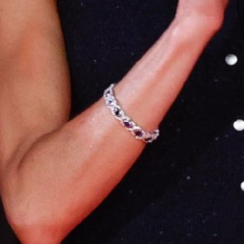 Queen Letizia wears Diamond and sapphire bracelet