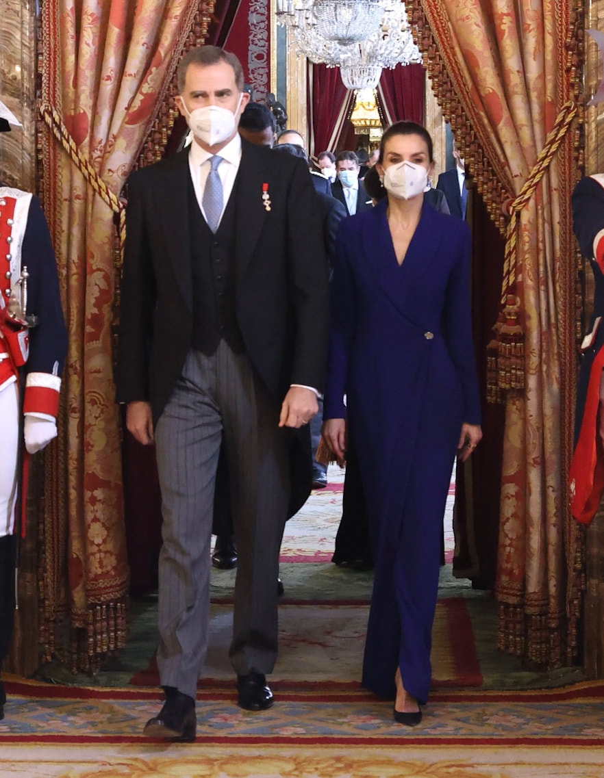 The King and Queen of Spain hosted the annual new year reception for the Cuerpo Diplomático (Diplomatic Corps) accredited in Spain at the Royal Palace of Madrid.