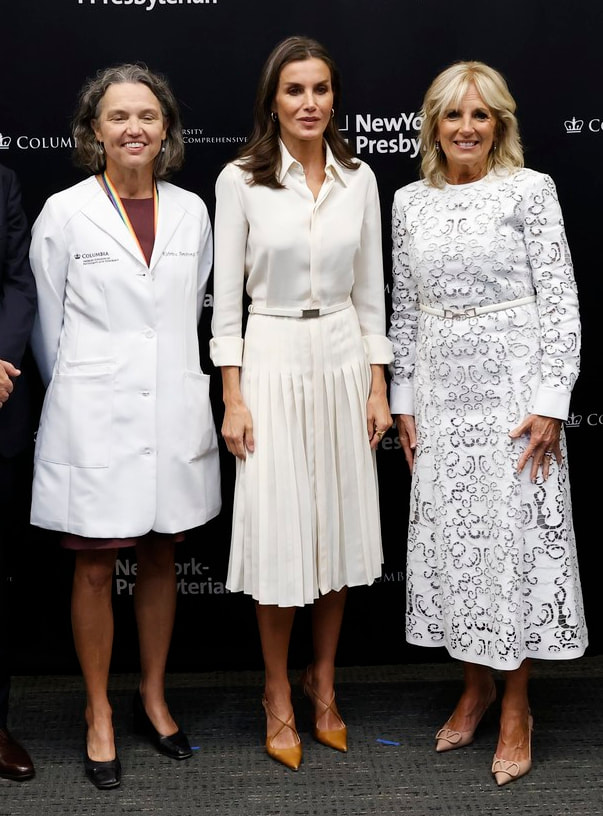 Queen Letizia and Jill Biden mark World Cancer Research Day at Columbia University on 21st September 2022