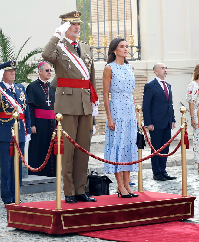 King Felipe VI and Queen Letizia officiated a ceremony in which Princess Leonor and her fellow Cadets pledged their allegiance to the Flag on 7th October 2023