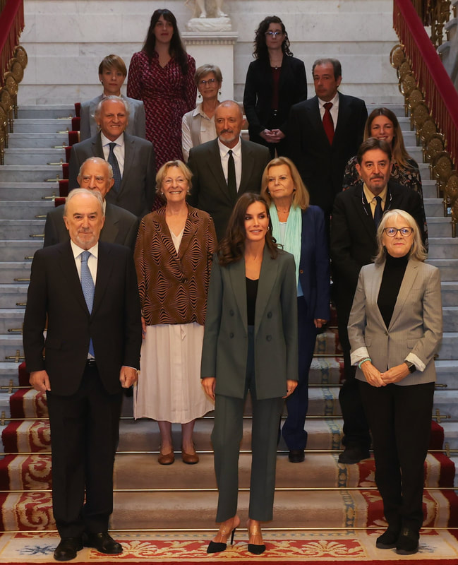 Queen Letizia of Spain chaired a meeting with the 'FundeuRAE' Foundation members at the Royal Spanish Academy in Madrid on 29 September 2022