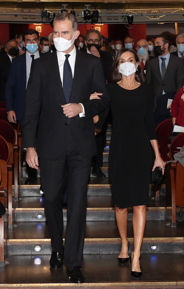 King Felipe VI and Queen Letizia of Spain attended the opening gala commemorating the Vth centenary of the death of Antonio de Nebrija on 21 February 2022