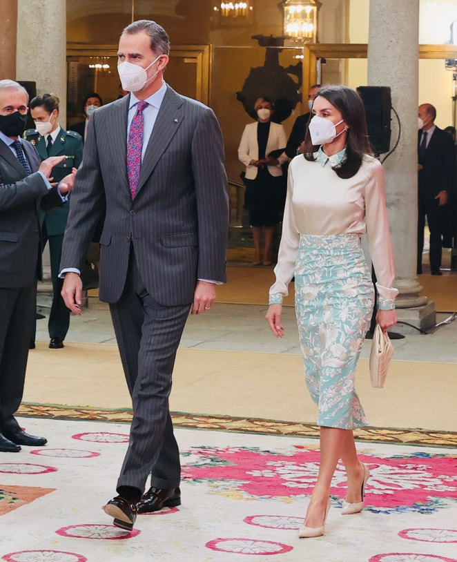 King Felipe and Queen Letizia delivered the accreditations to the ninth promotion of Honorary Ambassadors of the Spain Brand, an initiative of the Forum of Renowned Spanish Brands on 15 March 2021