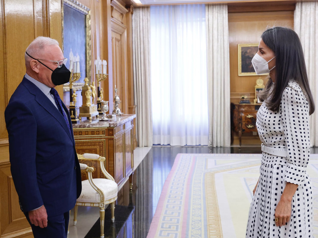 Queen Letizia chaired a working meeting at Zarzuela Palace, to analyse the effects of the pandemic on the mental health of Spain on 20 July 2021