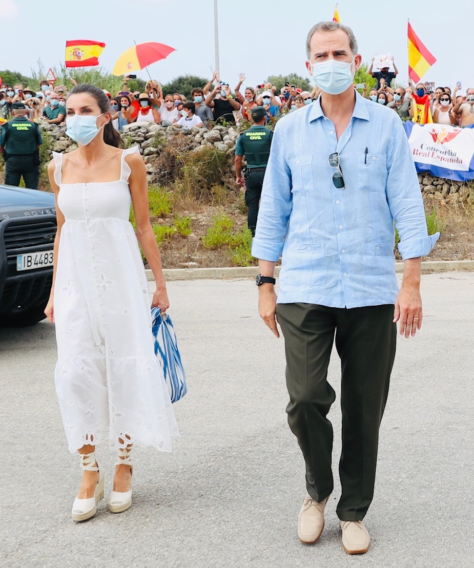 King Felipe VI and Queen Letizia visit Menorca on 13 August 2020