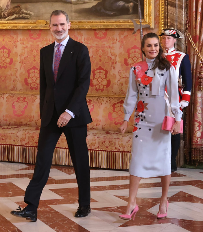 King Felipe VI and Queen Letizia of Spain hosted a post-ceremony lunch for the 'Miguel de Cervantes' award on 21 April 2022
