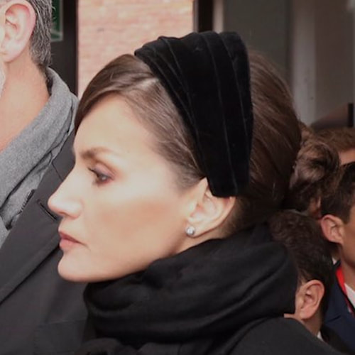Queen Letizia wears black Nana Golmar headband