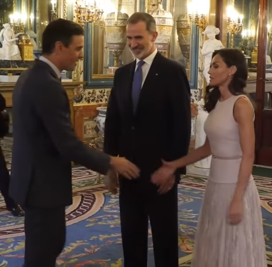 King Felipe VI and Queen Letizia of Spain hosted a luncheon at the Royal Palace in Madrid to mark the 40th anniversary of Spain's entry into NATO on 30 May 2022