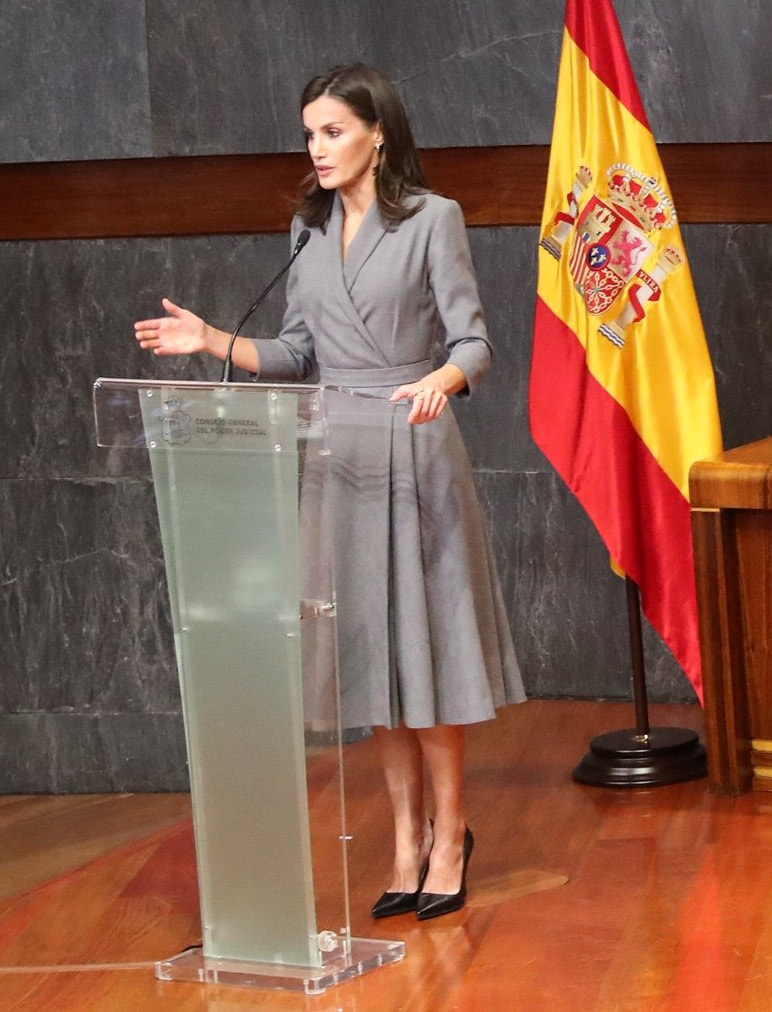 Queen Letizia makes a speech at the Observatory awards against Domestic and Gender Violence 2019