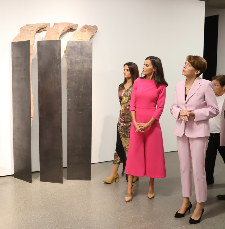 Queen Letizia was joined by the First Lady, Elke Büdenbender for a visit to the PalaisPopulaire in Berlin on Day 3 of State Visit to Germany 18th October 2022