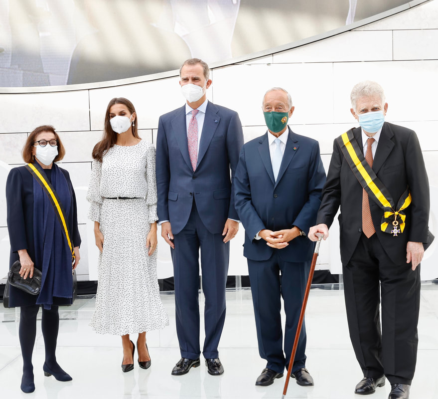 King Felipe VI and Queen Letizia of Spain traveled to Portugal on Monday to inaugurate the 'Botton-Champalimaud Pancreatic Cáncer Centre' the first institution in the world dedicated to the research and treatment of pancreatic cancer, at the Champalimaud Foundation in Lisbon on 27 Sep 2021