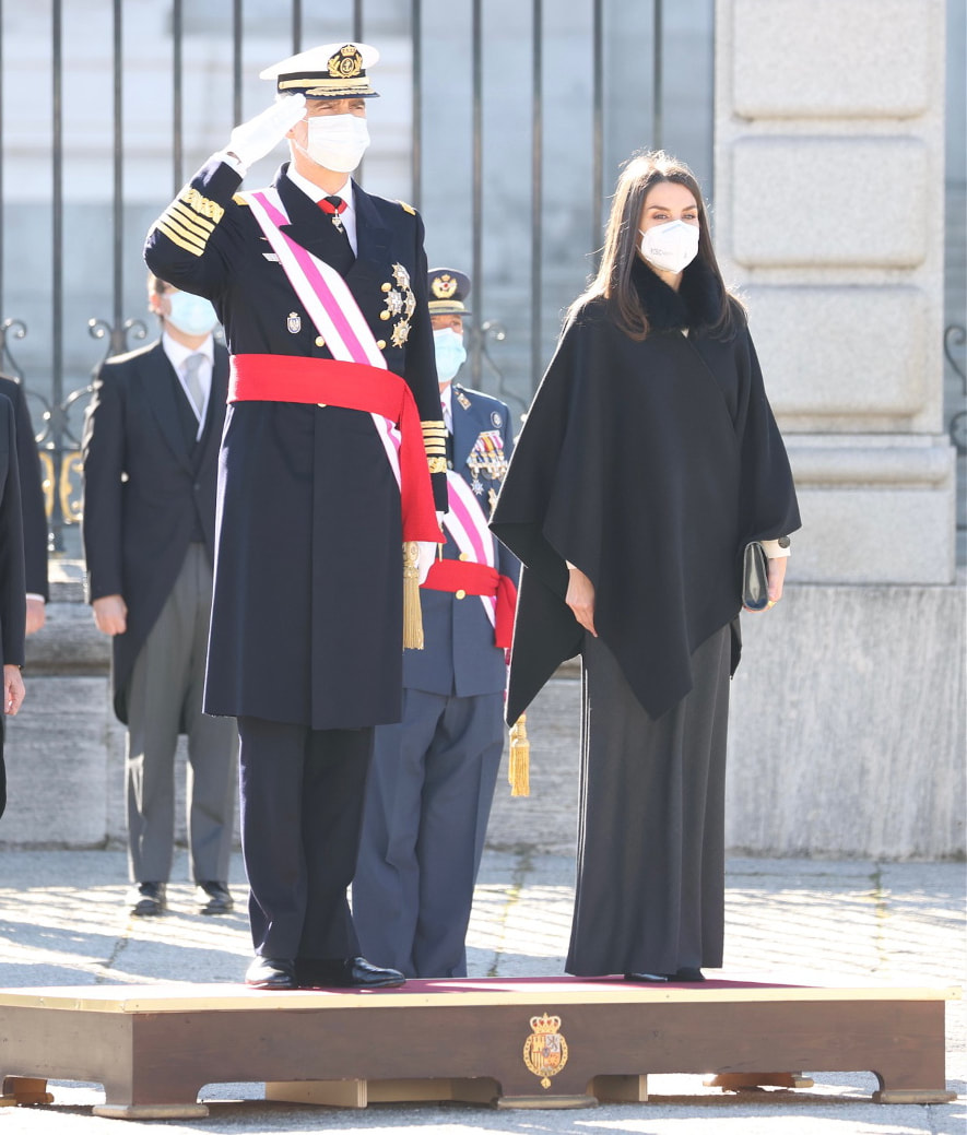 King Felipe VI and Queen Letizia of Spain preside over the Pascua Militar on 6 January 2021