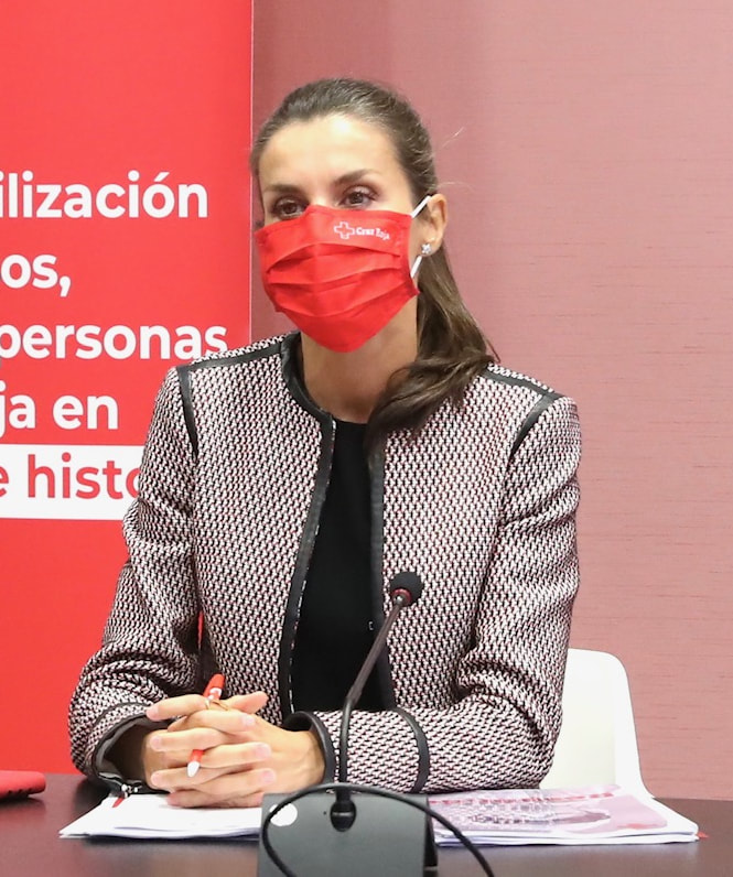 Queen Letizia held a working meeting with the Spanish Red Cross on 1 October 2020