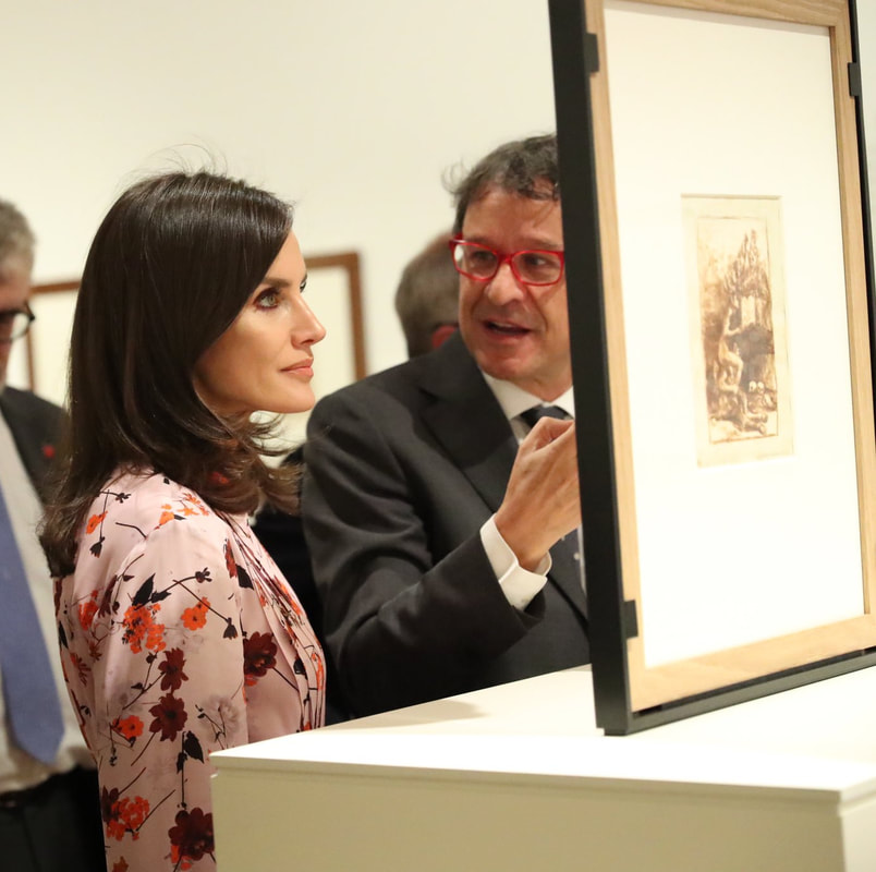 Queen Letizia tours Goya's Drawings 'Solo la voluntad me sobra' exhibition at Museo Nacional del Prado